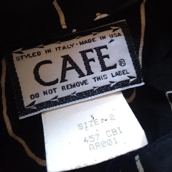 Vintage Cafe Abstract Geometric Button Down Shirt - Picture 4 of 7